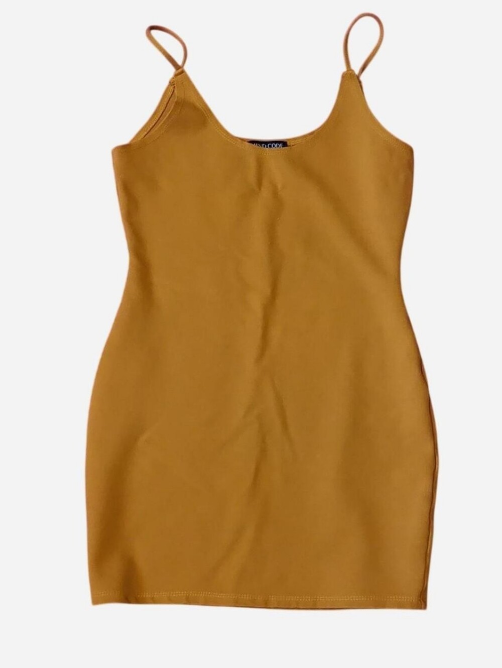Mind Code 💛 Women’s Mustard Bodycon Slip Dress